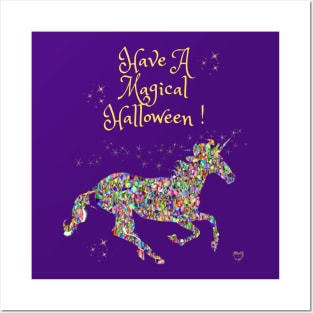 Have A Magical Halloween - Unicorn Posters and Art